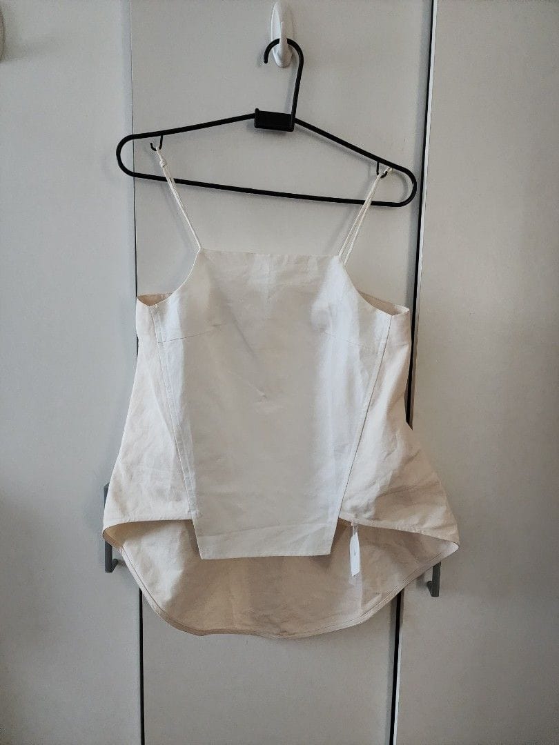 Beyond the Vines Beige Spaghetti Strap Top (XS-S)