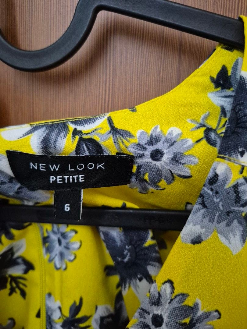 New Look New Look Petite Yellow Floral Summer Dress - XS/UK 6 - Photo 3