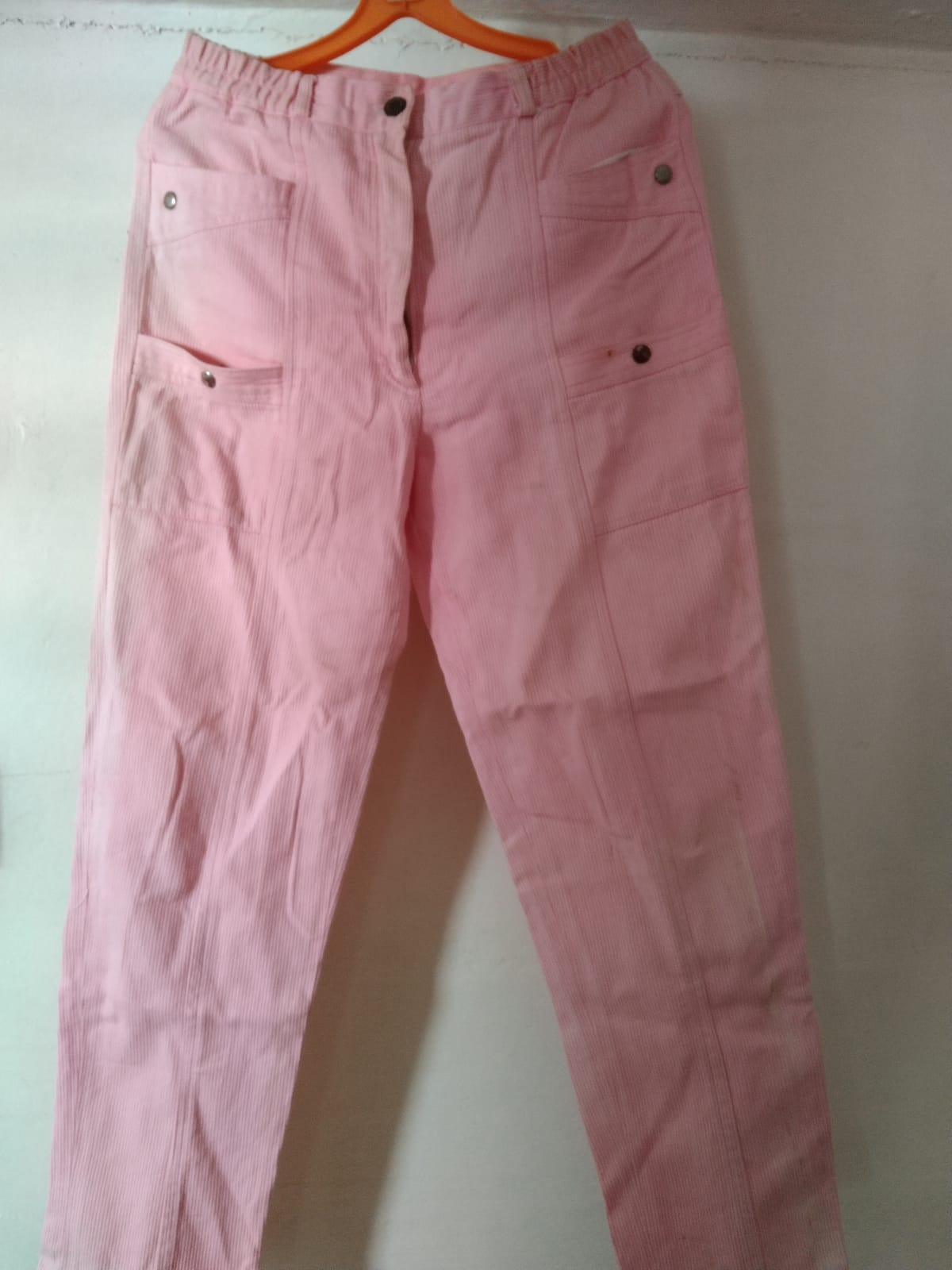 Pink Corduroy Utility Pants