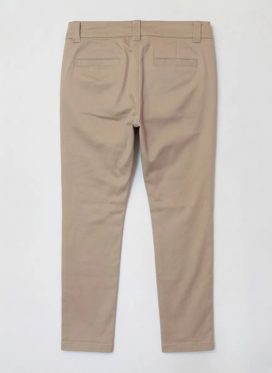 Code Red Code Red Women Beige Straight Slim Fit Chino Pants (Size S) - Photo 2