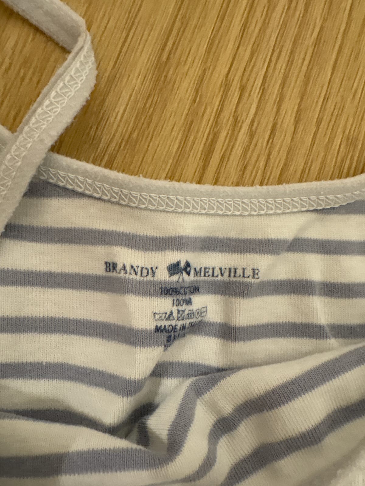 Brandy Melville Casual Striped Spaghetti Strap Top - Photo 2
