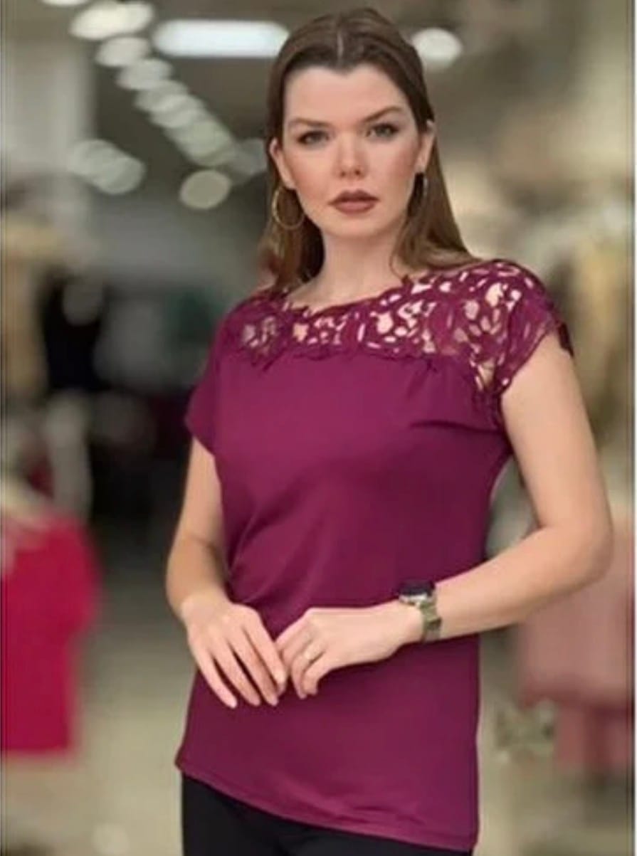 Elegant Red Wine Top - Photo 2