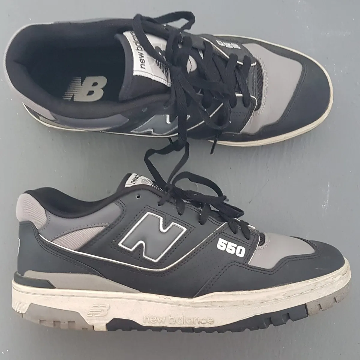 New Balance Retro New Balance 550 Shadow Sneakers, Cool Black, Marble & Grey Colorway, US 10, UK 9.5, EUR 44, CM 28, Cosmopolitan, Vintage NB Basketball Shoes, Timeless Appeal, Urban Style, Sophistication, Streetwise, Everyday Fashion - Photo 4
