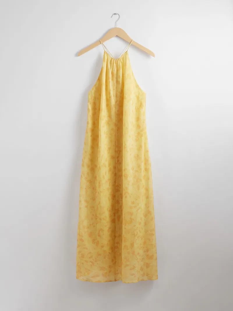 & Other Stories - Yellow Halter Dress