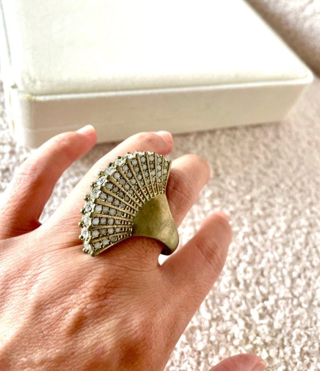 Vintage Fan Statement Ring