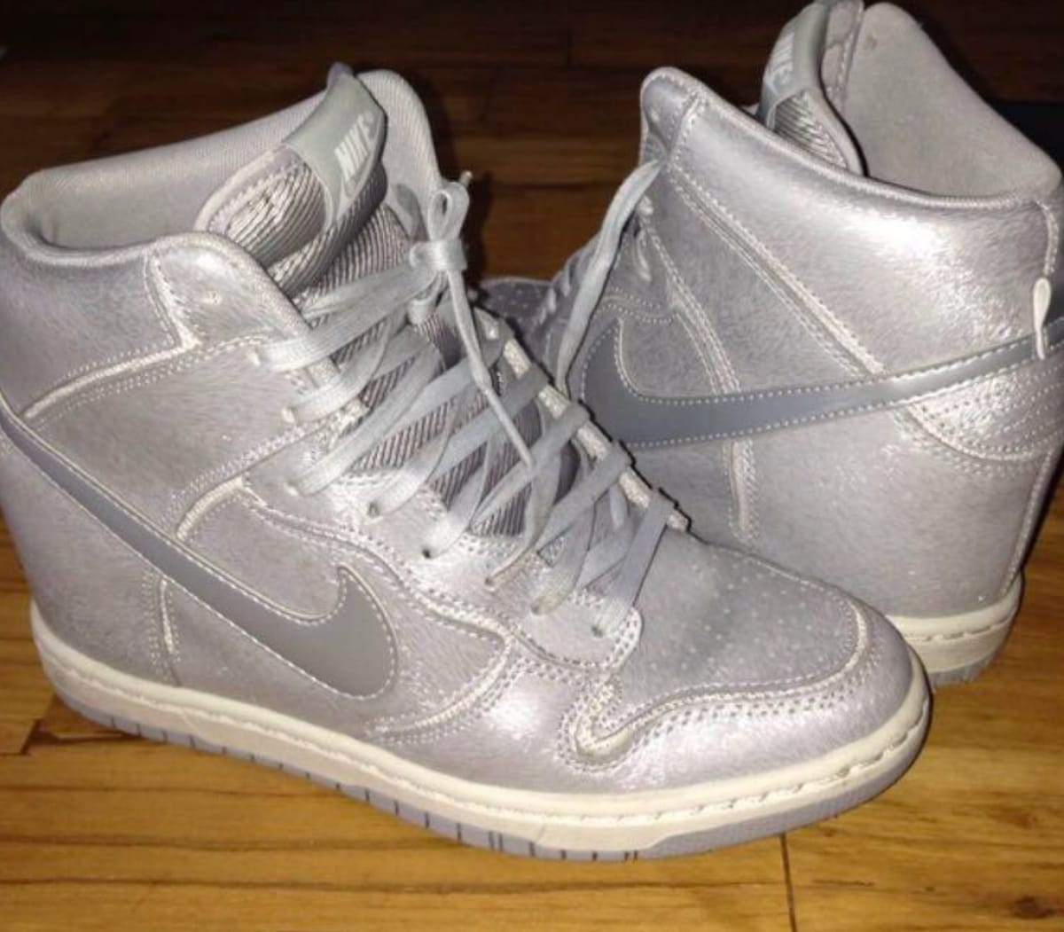 Nike Metallic Silver Nike High Tops