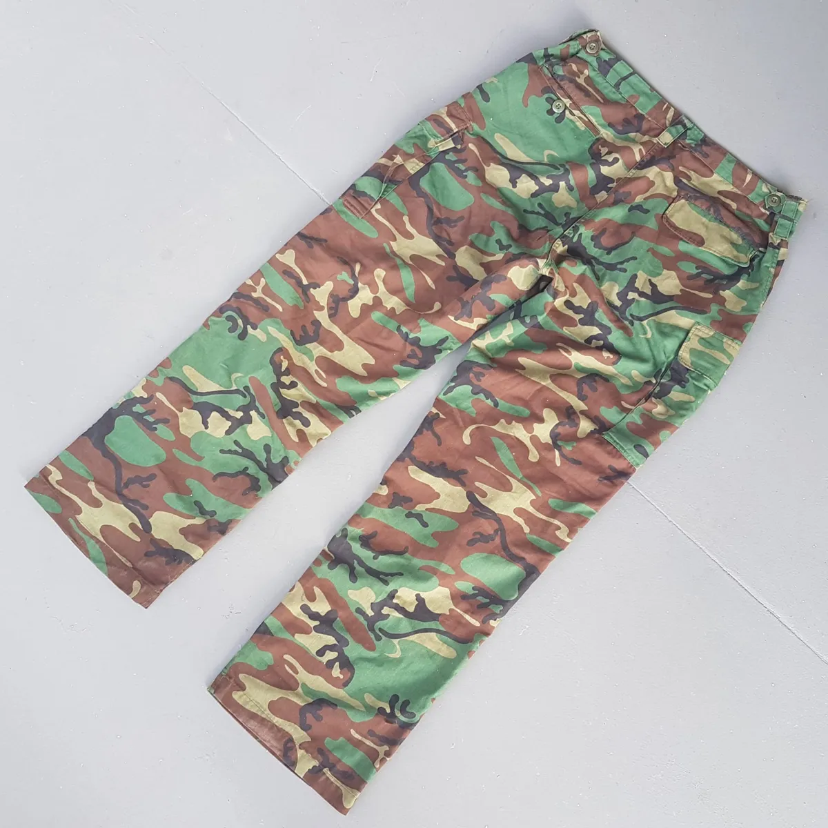 Retro Camouflage Pattern Pants, Size 39, Vintage Military Uniforms, G I Joe Characters, Combat Cargo Pants, Camo Bottoms, Role Play, Call of Duty, Counterstrike, Delta Force, Movie Props, Tactical Gear, Fashion Trousers - Photo 2