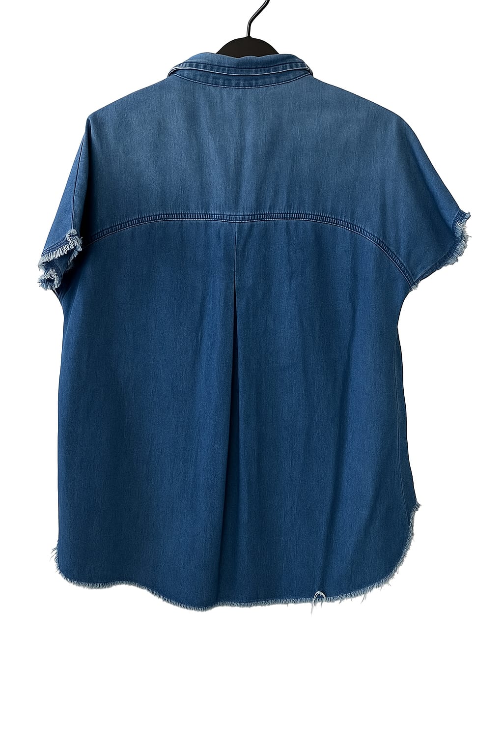 Zara ZARA Denim Short-Sleeved Button Down Jacket (M) - Photo 4