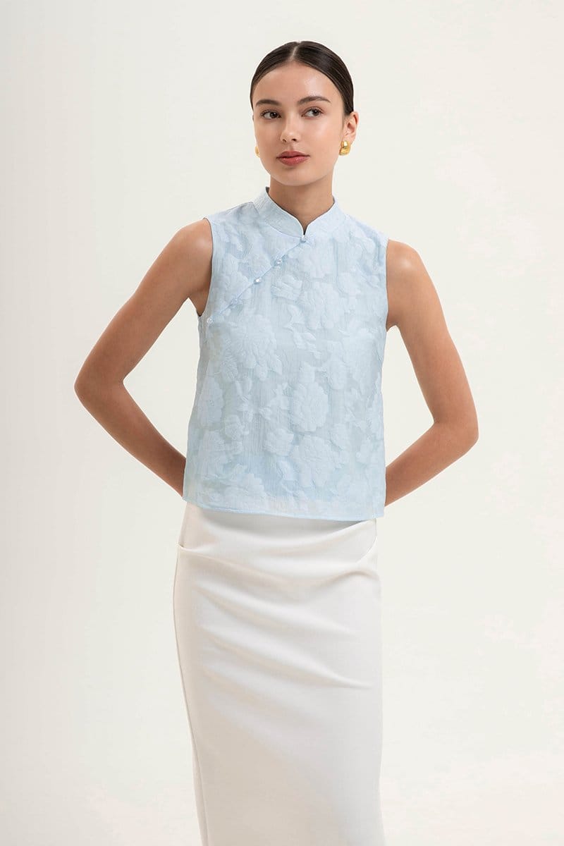 Love and Bravery Nadina Embossed Organza Top - Size XXS