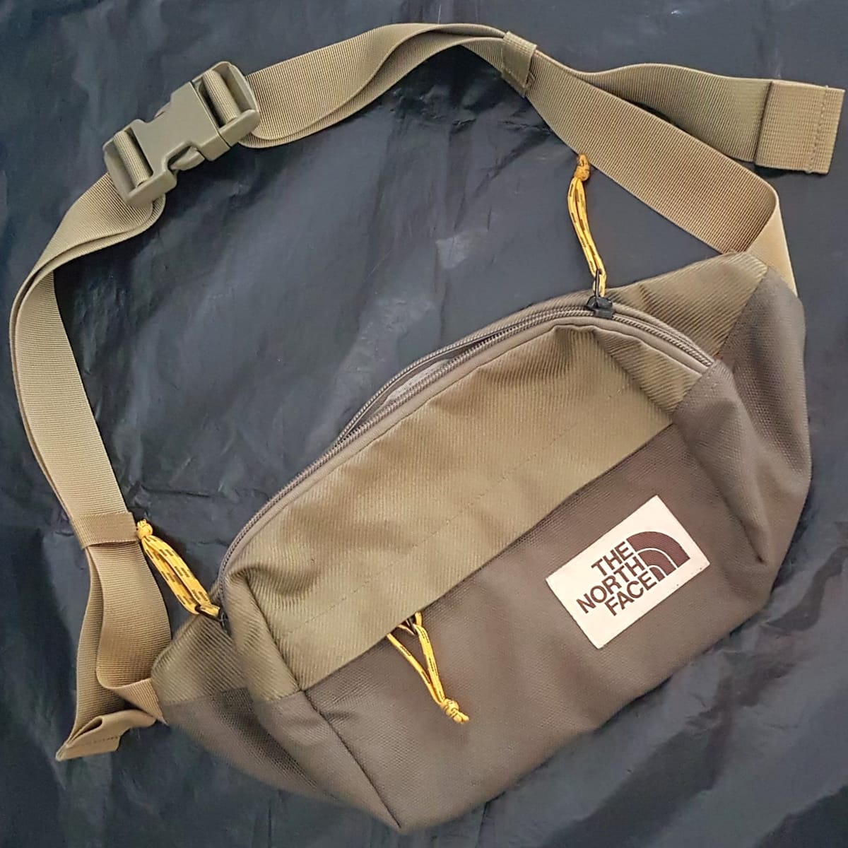 The NORTH FACE Waist Pouch, Cool Fanny Pack, Belt Bag, Original 2-Tone Olive Green Bag, Cosmopolitan, Berkeley Lumbar Travel Pack, Cross-Body Bag, Intricate Design, Sleek Model, Sophistication, Luxury Living, Pop Culture, Cult Street Fashion, Timeless Appeal
