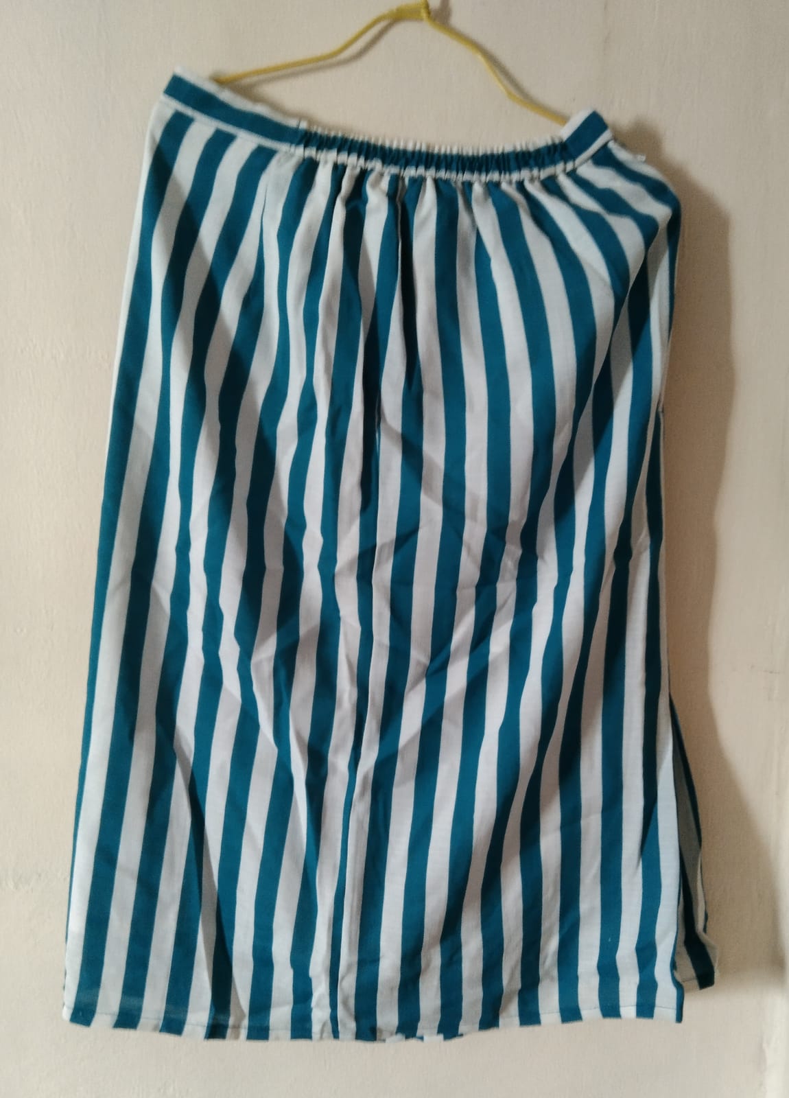 Blue & White Striped Skirt