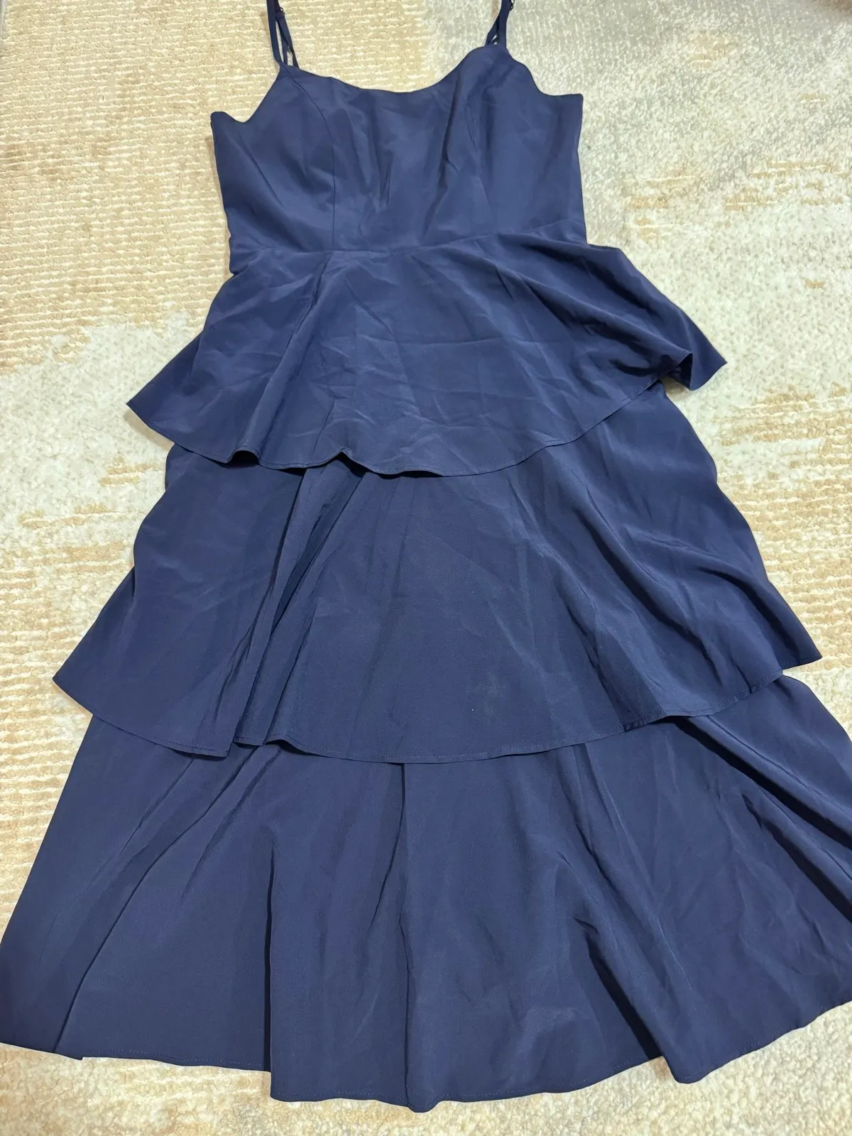 Elegant Navy Tiered Dress