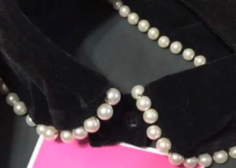 Brand new Black velvet with pearls collar