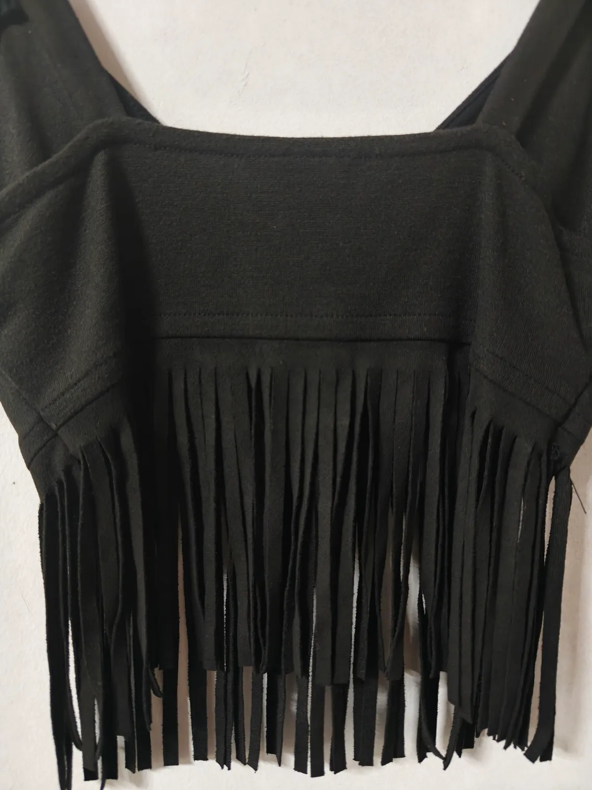 Topshop Chic Topshop Fringed Black Crop Top - Photo 4