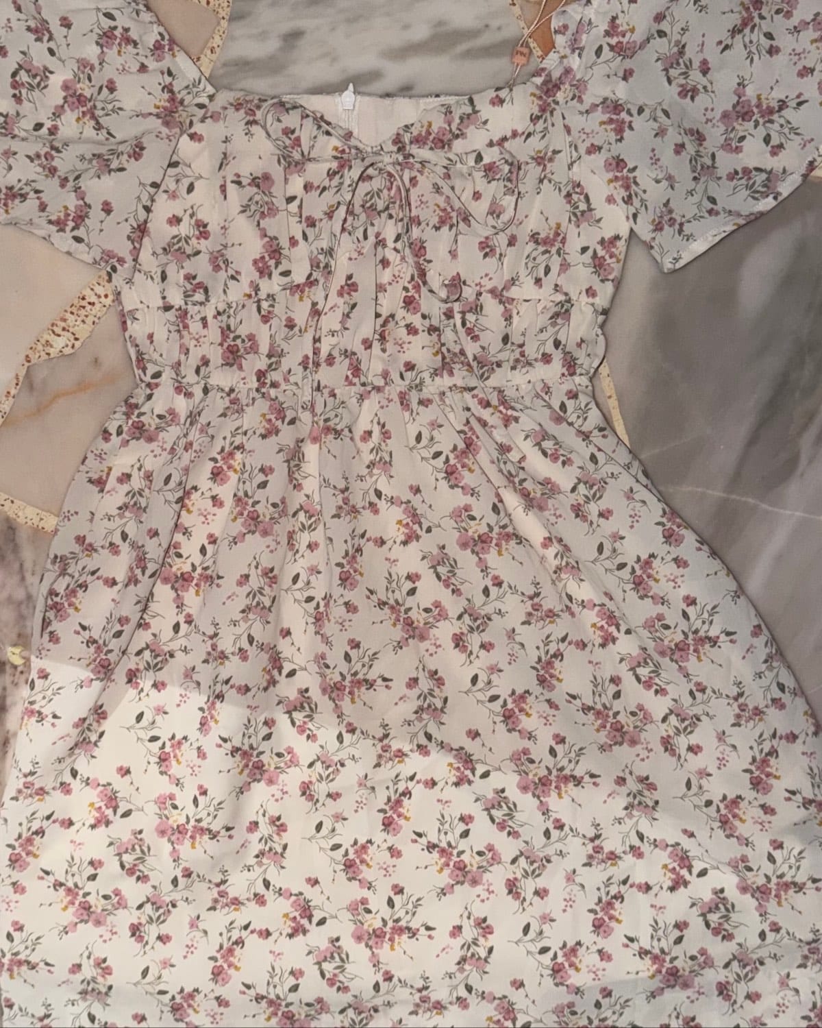 neonmello  neonmello petite floral fairy cottagecore dress