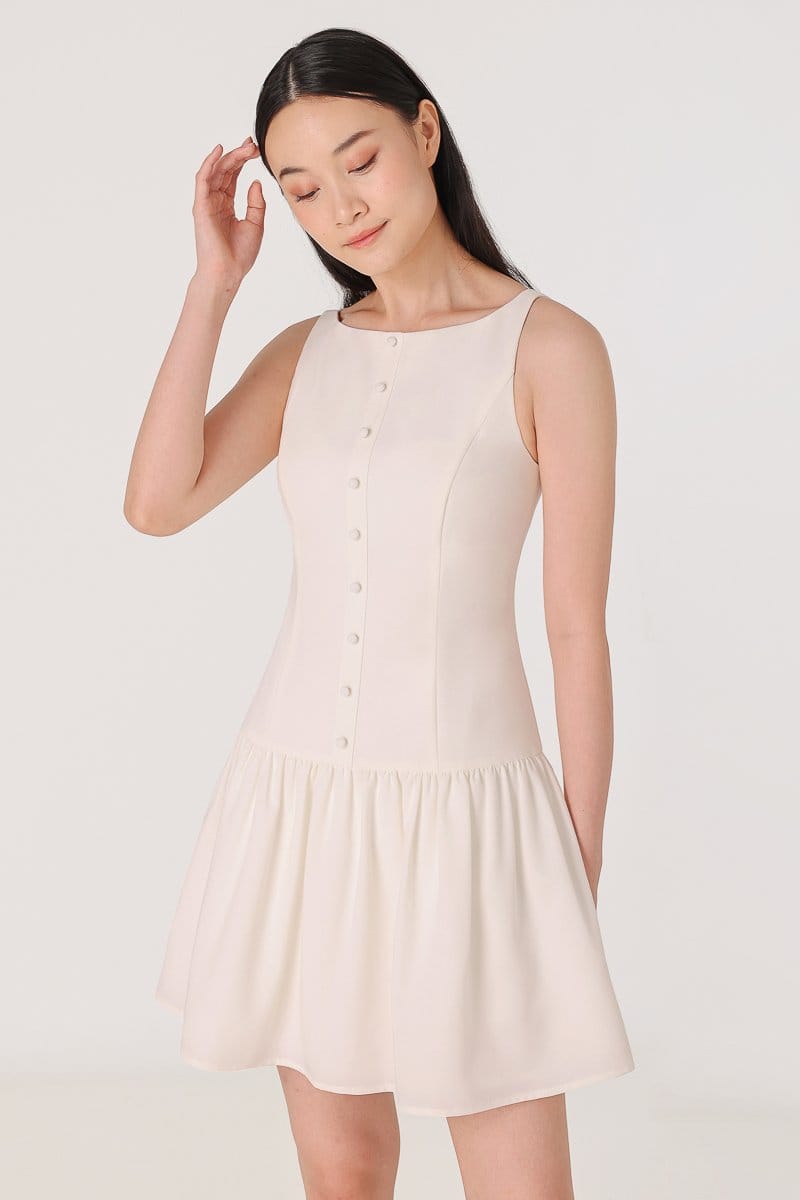 Lovet Amora Padded Low Waist Button Skorts Dress - Photo 3
