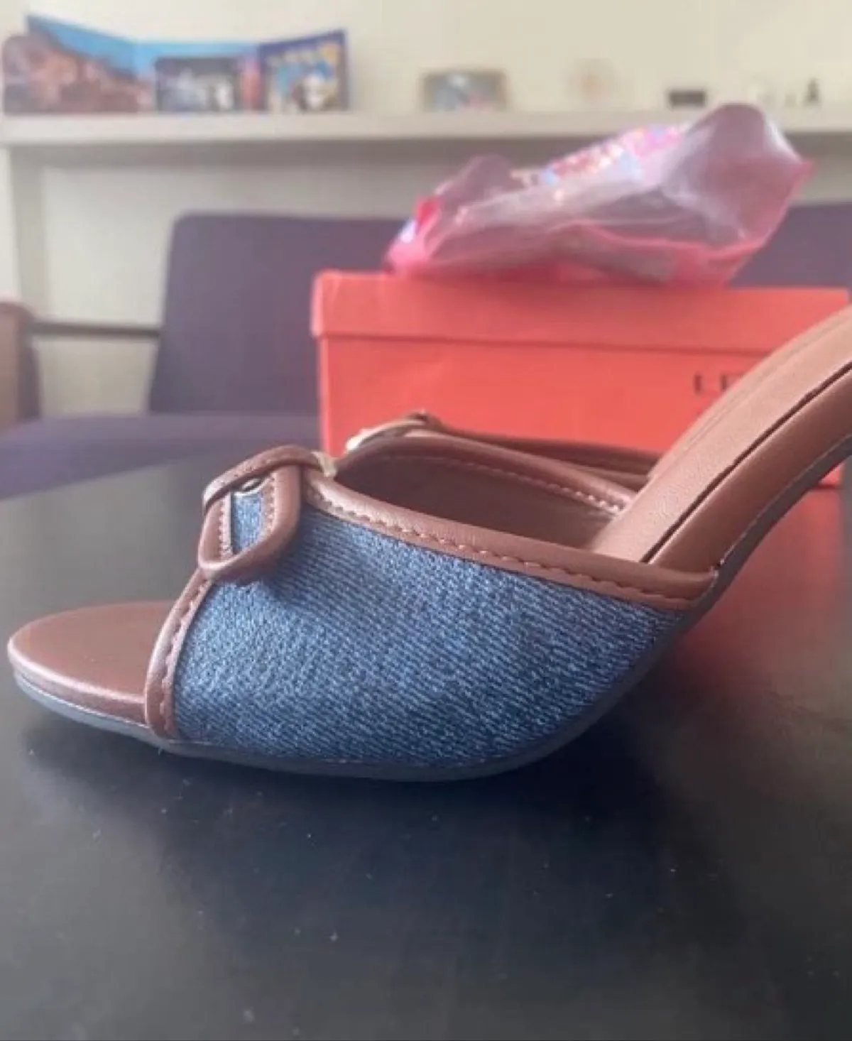 Shein Denim & brown new heels - Photo 3