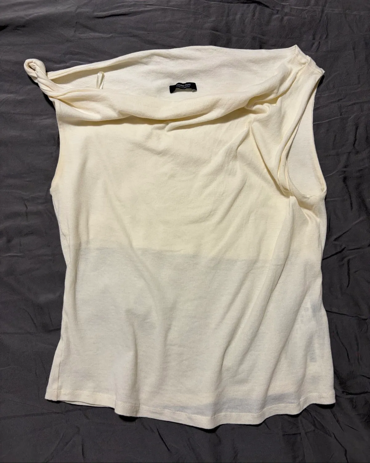 Massimo Dutti Chic Off-White Sleeveless Top