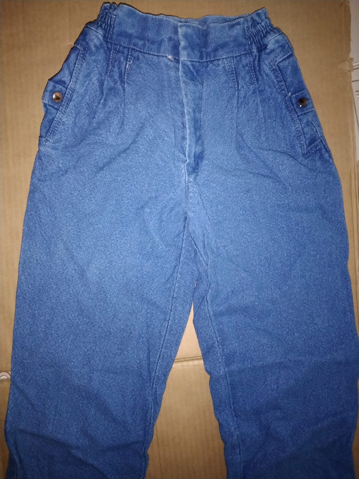 Casual High-Waisted Denim Pants