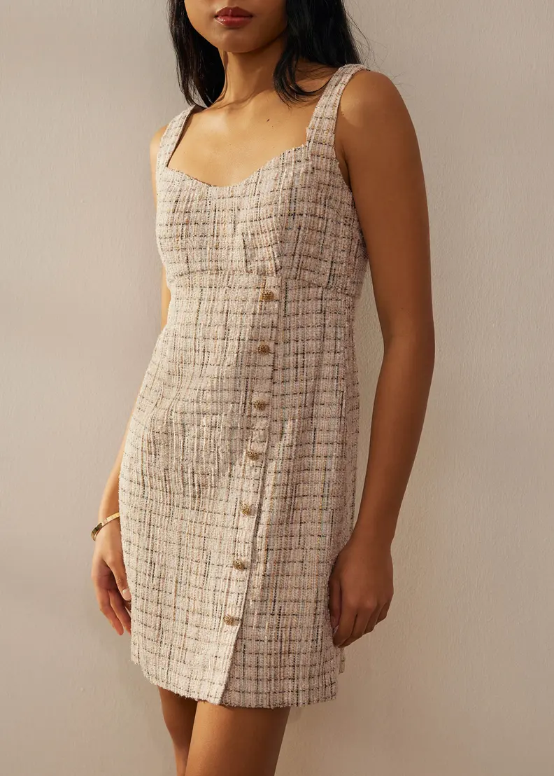 Love, Bonito Love Bonito Tweed Sweetheart A-line Mini Dress - Photo 3