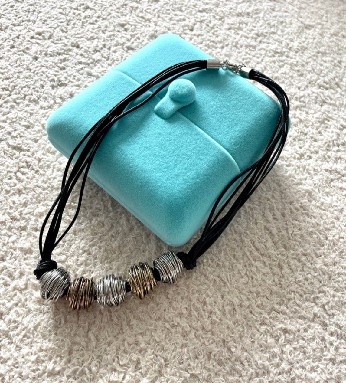 Chunky Metallic Bead Necklace