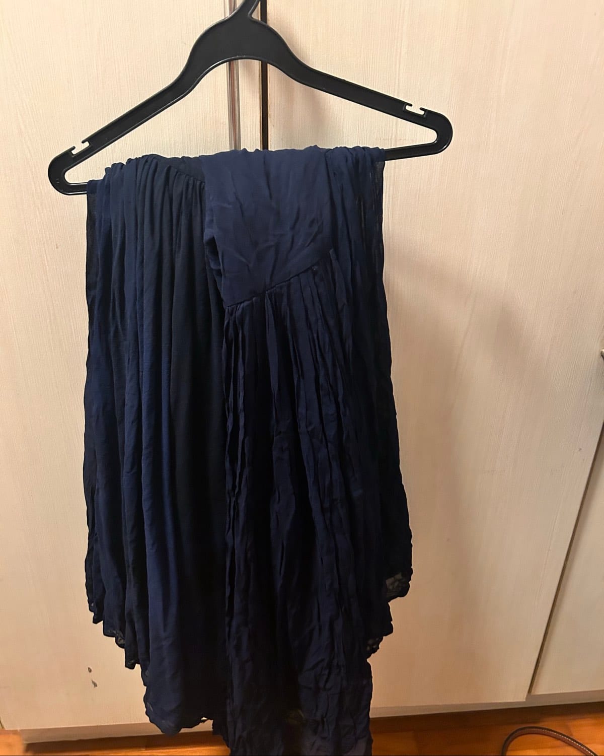 Flowy Navy Blue Maxi Skirt