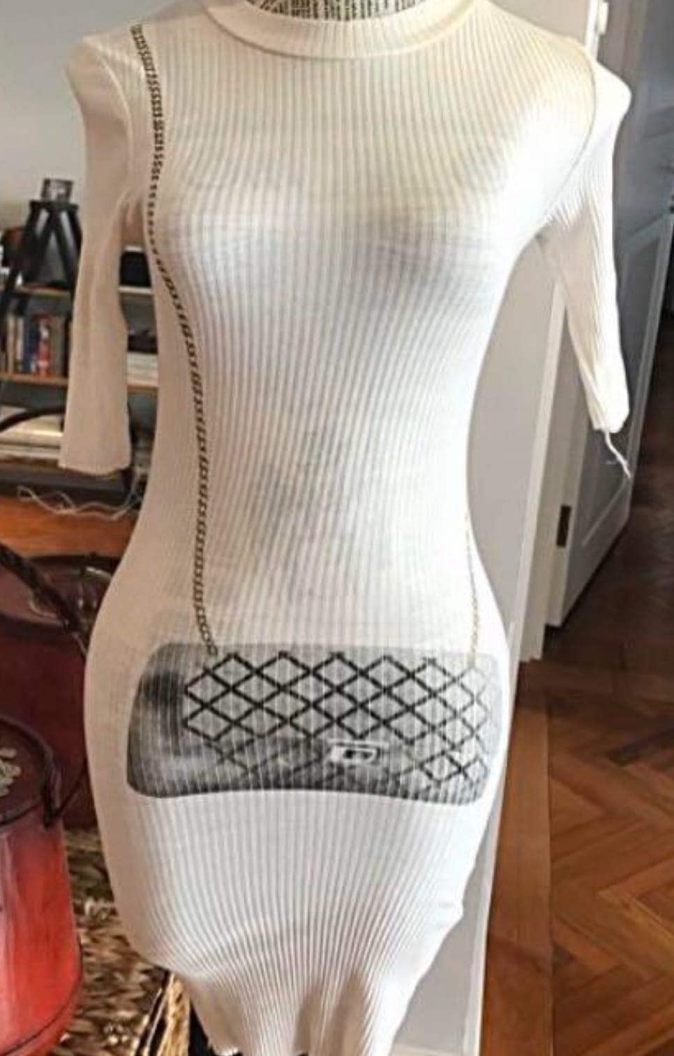 Quirky Graphic Knit Dress