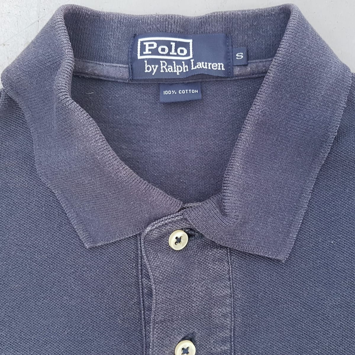 Ralph Lauren POLO by Ralph Lauren Designer Shirt, Original RL 2 Buttons Polo Shirt, Cosmopolitan, Retro Navy Blue Top, Orange Polo Logo, Luxury Lifestyle, Sleek Model, Urban Style, Sophistication, Streetwise, Vintage Apparel, Timeless Classic, Pop Culture, Cult Street Fashion - Photo 2
