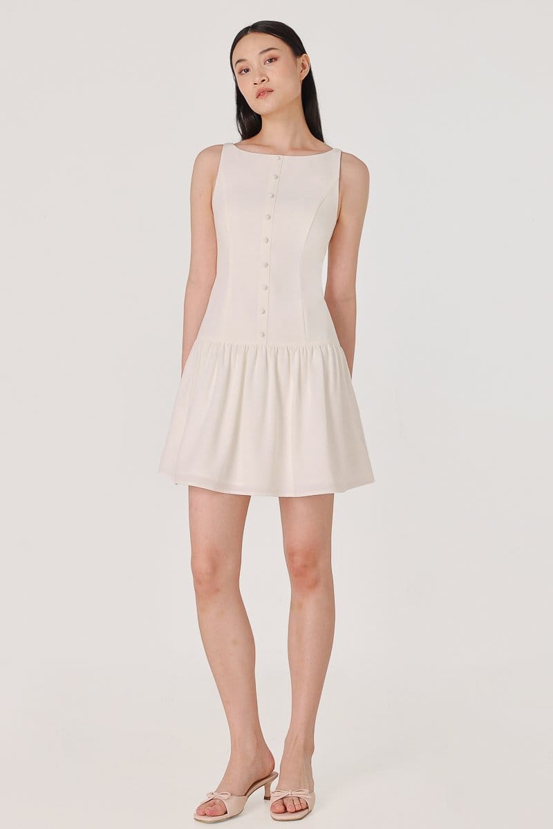 Lovet Amora Padded Low Waist Button Skorts Dress - Photo 2