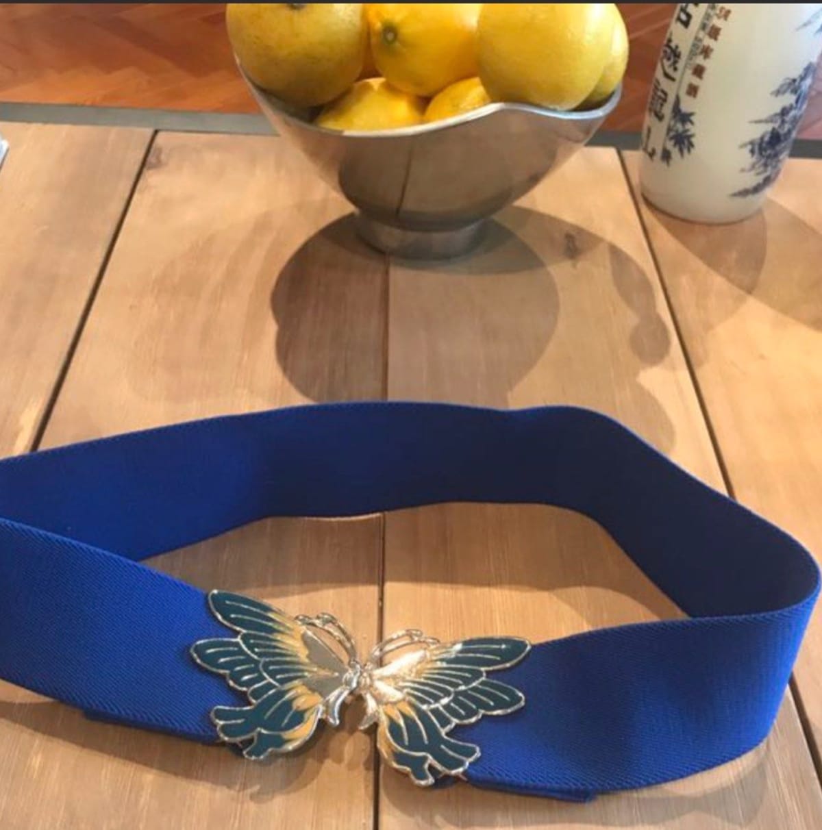 Vintage Butterfly Blue Belt