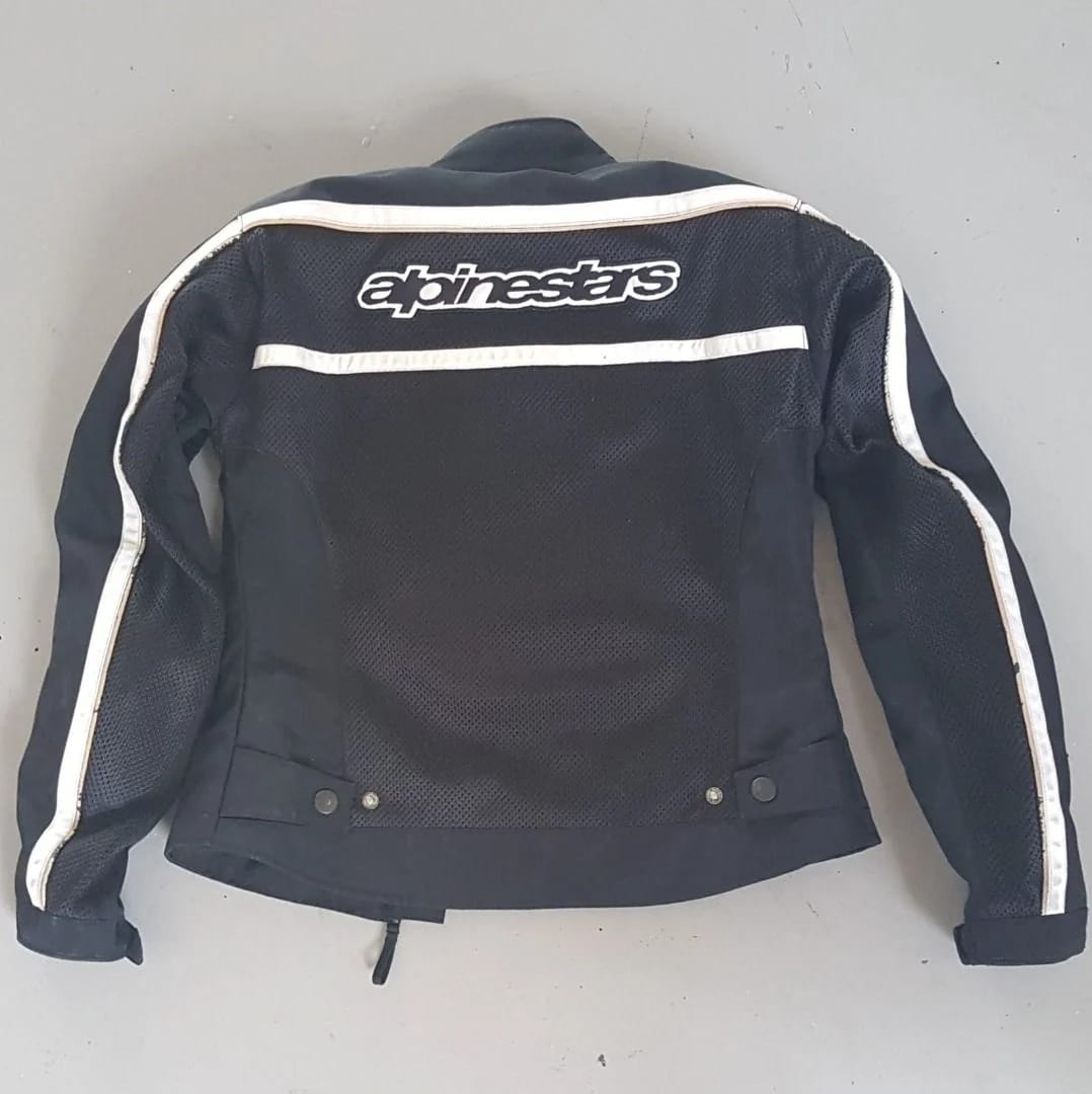 ALPINESTARS Zipper Jacket, STELLA Breeze Air Model, Motorcycle Protective Jacket, Black & White Stripes, Racing Jacket, Biker Jacket - Photo 10