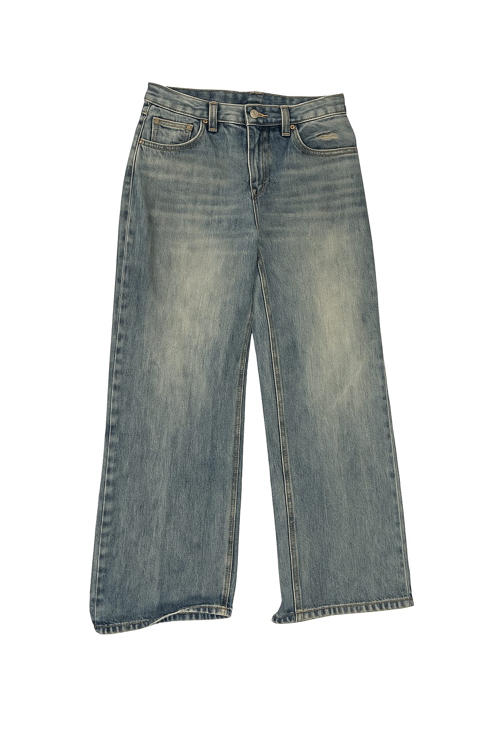 Vintage Wide-Leg Denim Jeans