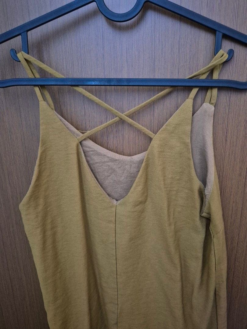 The Editor's Market Mustard Criss-Cross Cami Dress - XS 🌼 - Photo 2