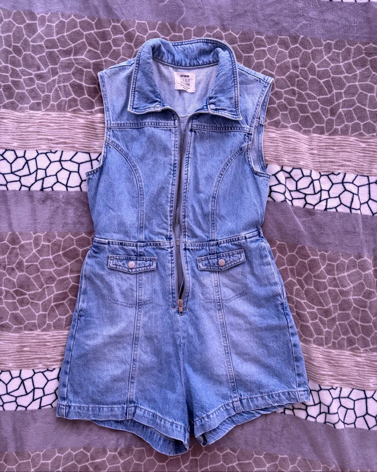 Cotton On Denim Sleeveless Jumpsuit