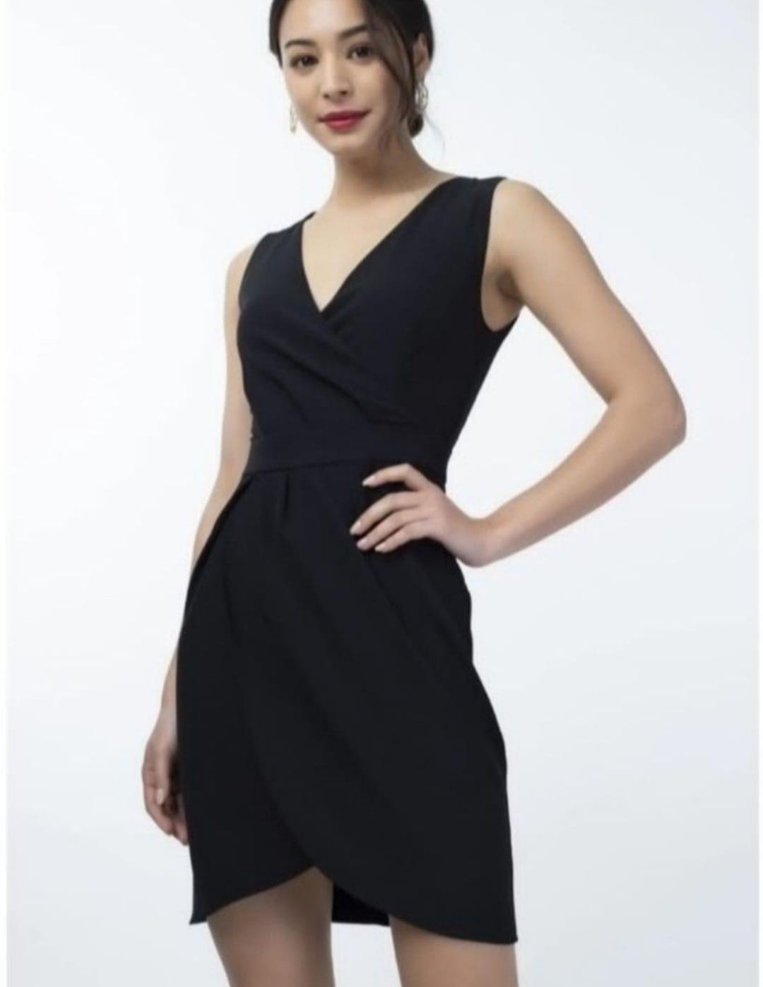 Chic Black Wrap Dress