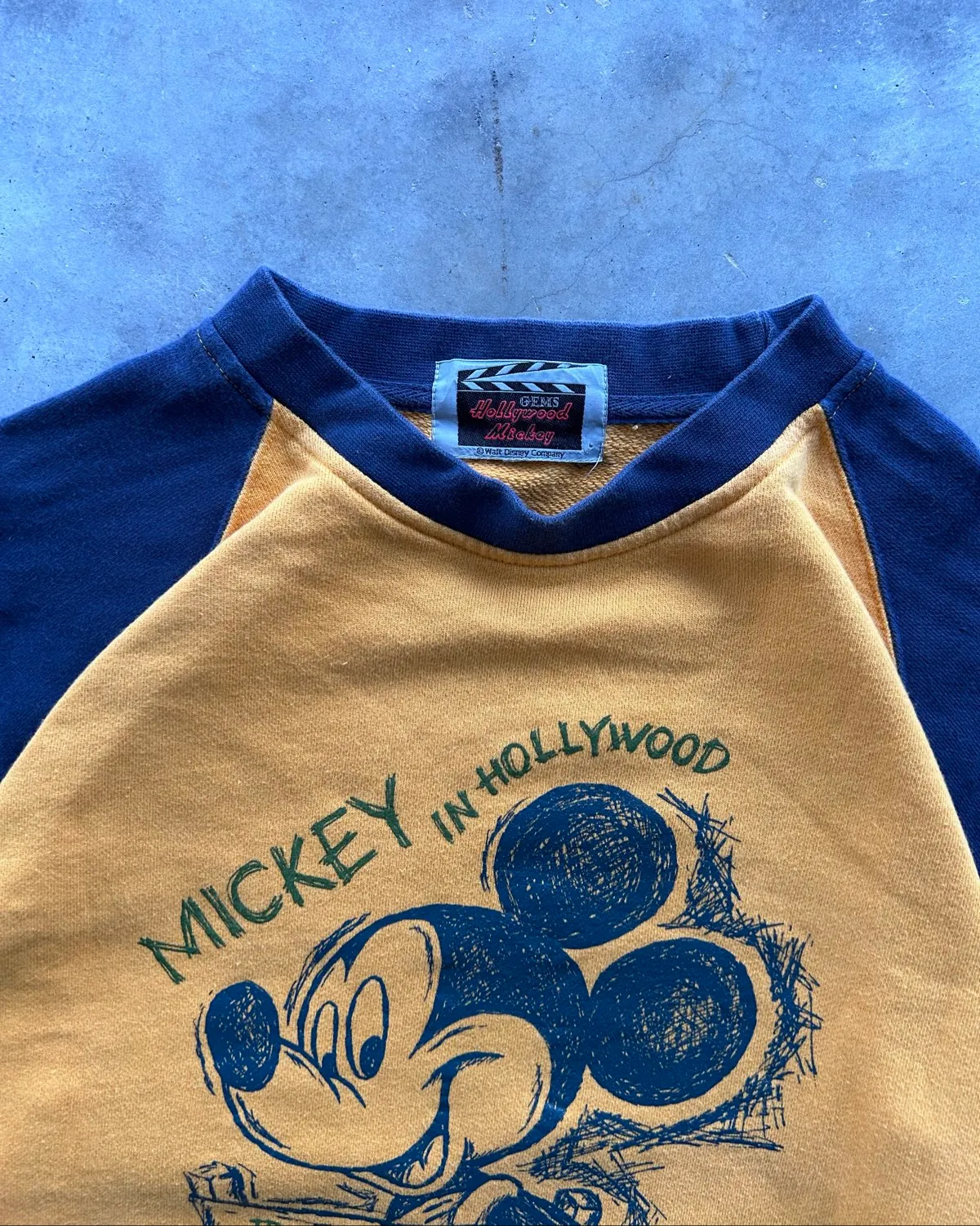 Disney Vintage Mickey Mouse Raglan Sweatshirt - Photo 3