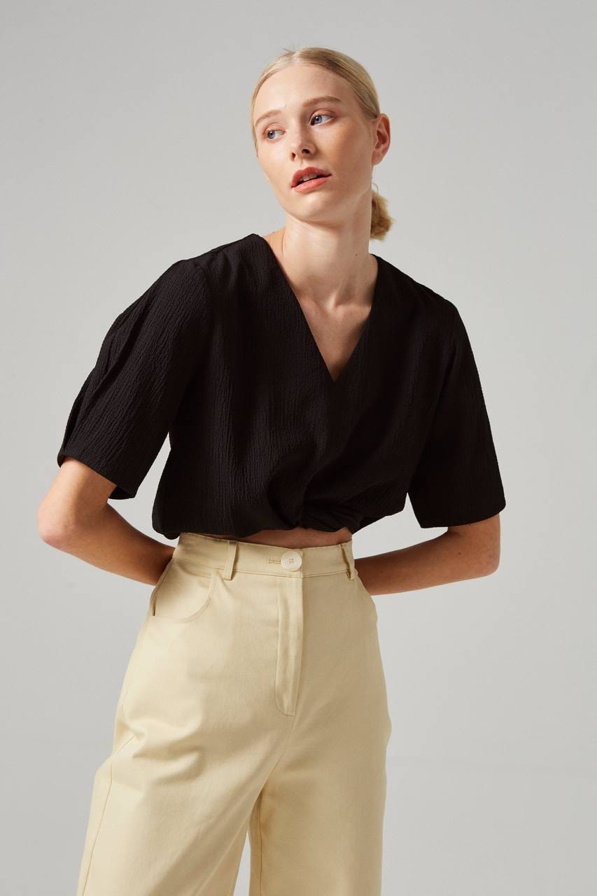 Our Second Nature Our Second Nature OSN Textured Wrap Top - Photo 4