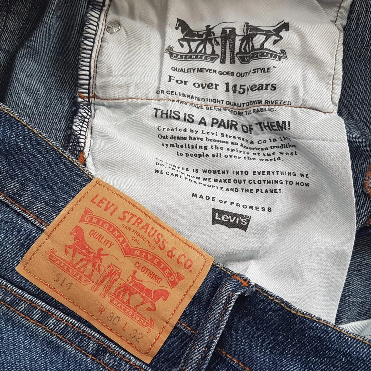 Levi's Original Levi’s Strauss Denim Jeans, Levi’s Soft Denim 505 Model, Red Tab, W31 L32, Cool Bottoms, Cosmopolitan, Stretchable, Retro Pants, Timeless Classic, American Jeans, Sleek Design, Sophistication, Pop Culture, Hip Hop, Rock Star, Cult Street Fashion - Photo 3