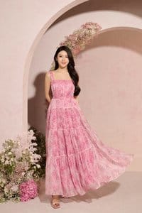 Chello Amélie 3-Way Maxi Dress in Blushing Garden