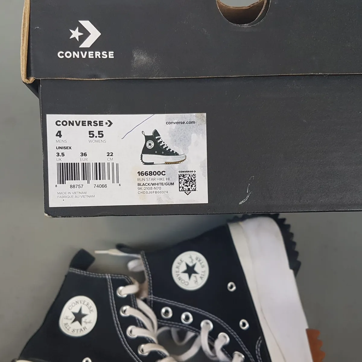 Converse Exclusive Converse Run Star Hike Trainers, US 5.5, UK 4, EUR 36, RETAIL $213, Cool Black & White Chucky Platform Shoes, Hi Boots, Converse x JW Anderson High Top Sneakers, Luxury Living, Pop Culture, Hip Hop, Rock Star, Cult Street Fashion, Roadster - Photo 5