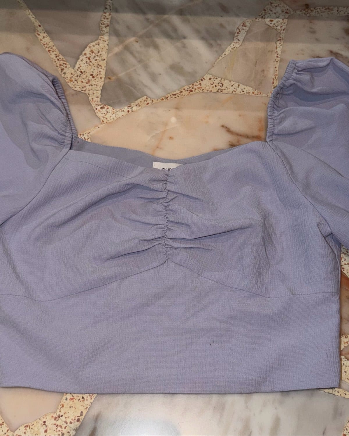 Chic Lavender Puff Sleeve Top