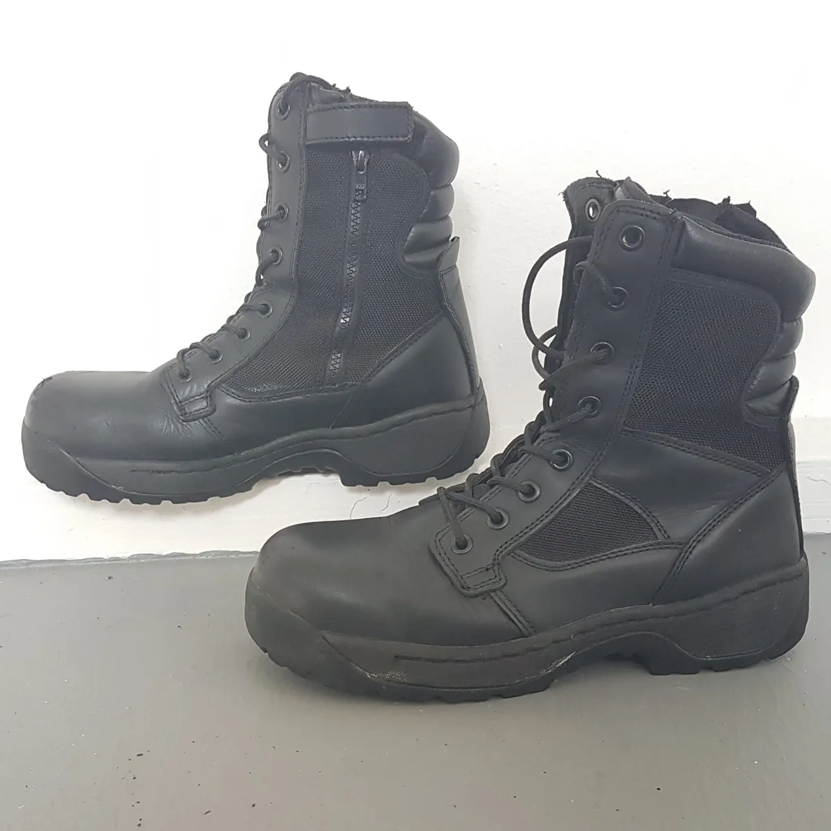 Frontier Original Frontier Combat Boots, Cool 8 inches High, US 10.5, EU 43.5, Black Leather Shoes, Side Zipper, Retro Boots, Vintage Tactical Boots, Cosmopolitan, Durable Design, High Performance, Foot Protection, Safety Shoes, All Terrains, Adventures - Photo 5
