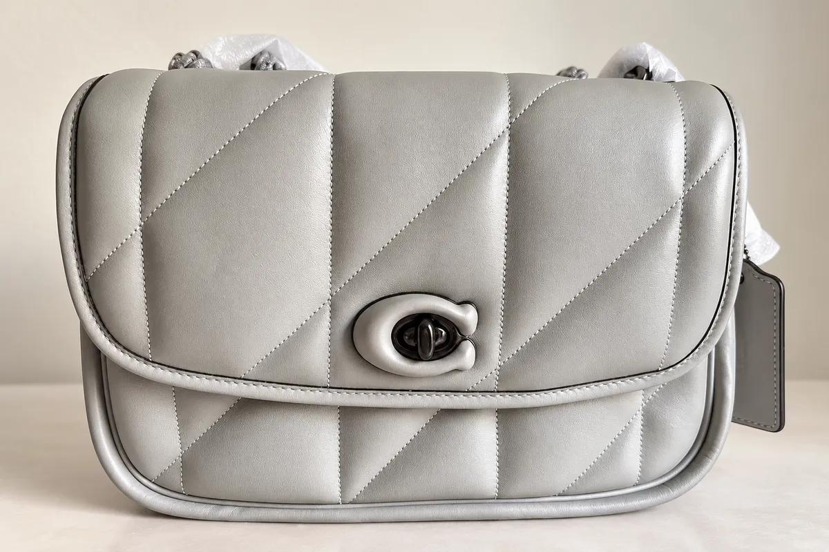 BRAND NEW! Coach Pillow Tabby Shoulder Bag in Grey Leather