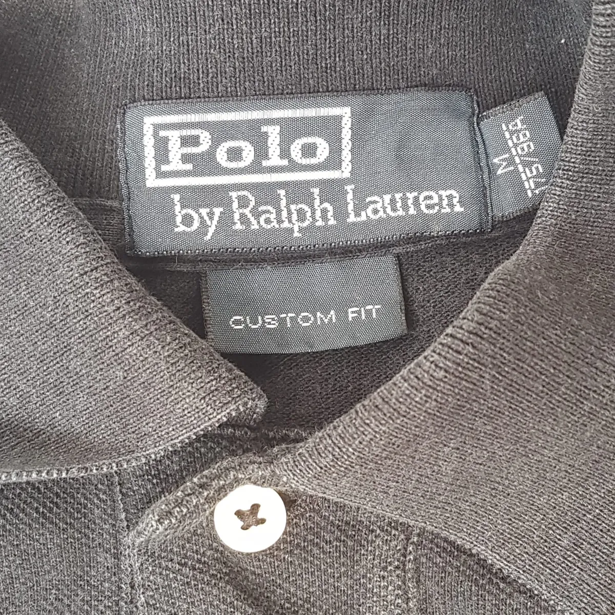 Ralph Lauren Original Polo by Ralph Lauren Shirt, Retro GERMANY Model, Number 3, Cosmopolitan, MEDIUM Black Top, 2 Buttons Polo Shirt, Big White RL Polo Logo, Custom Fit, All American, Luxury Lifestyle, Urban Style, Sophistication, Pop Culture, Cult Street Fashion - Photo 7