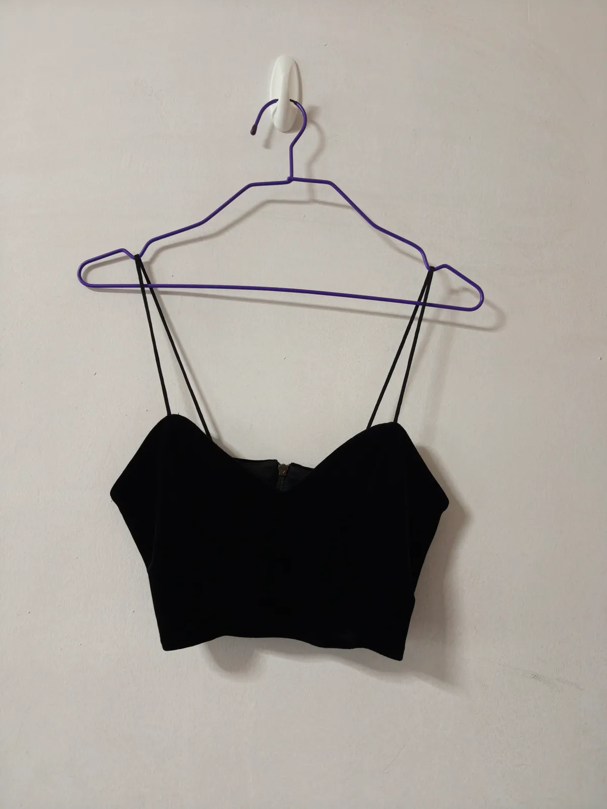 Topshop  Black Velvet Top