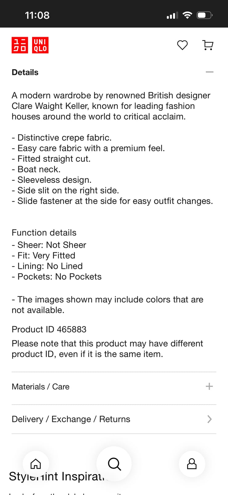 Uniqlo Uniqlo Crepe Jersey Sleeveless Dress - Photo 5