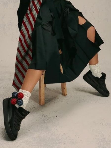 FENTY x PUMA Creeper Phatty In Session Corduroy Black-Gold (UK 5 / EUR 38 / US 6)