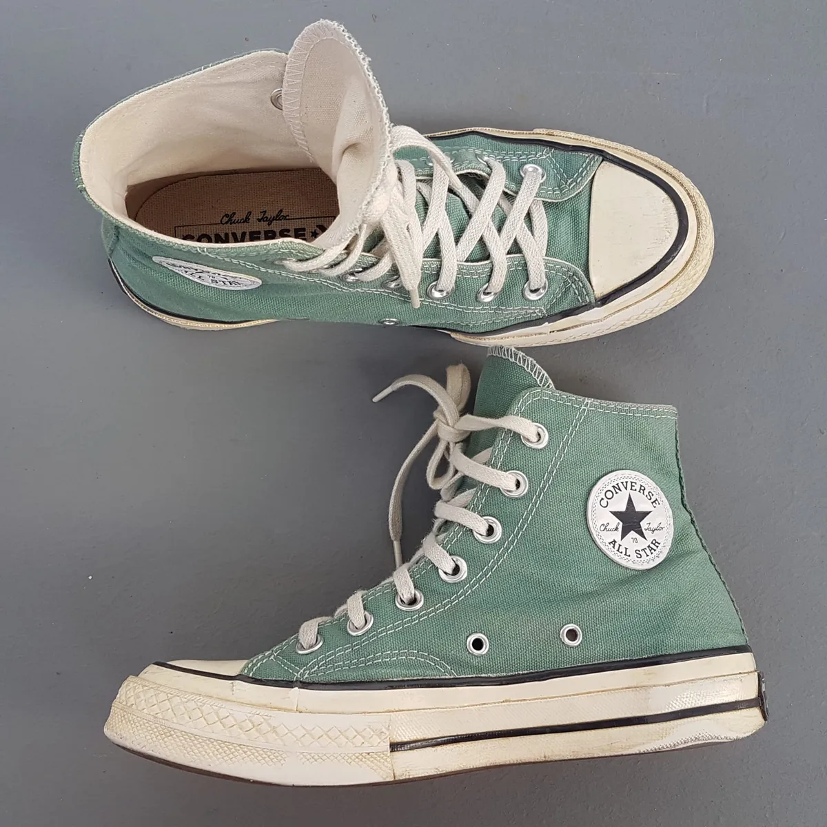 Converse Original Converse Chuck Taylor High Top Sneakers, Chuck Hi Admiral Elm Model, US 6, UK 4, EUR 36.5, CM 23, Retro Canvas Shoes, Green Colorway, Cushioned Insole, Timeless Appeal, Urban Style, Cosmopolitan, Pop Culture, Roadster, Cult Street Fashion - Photo 3