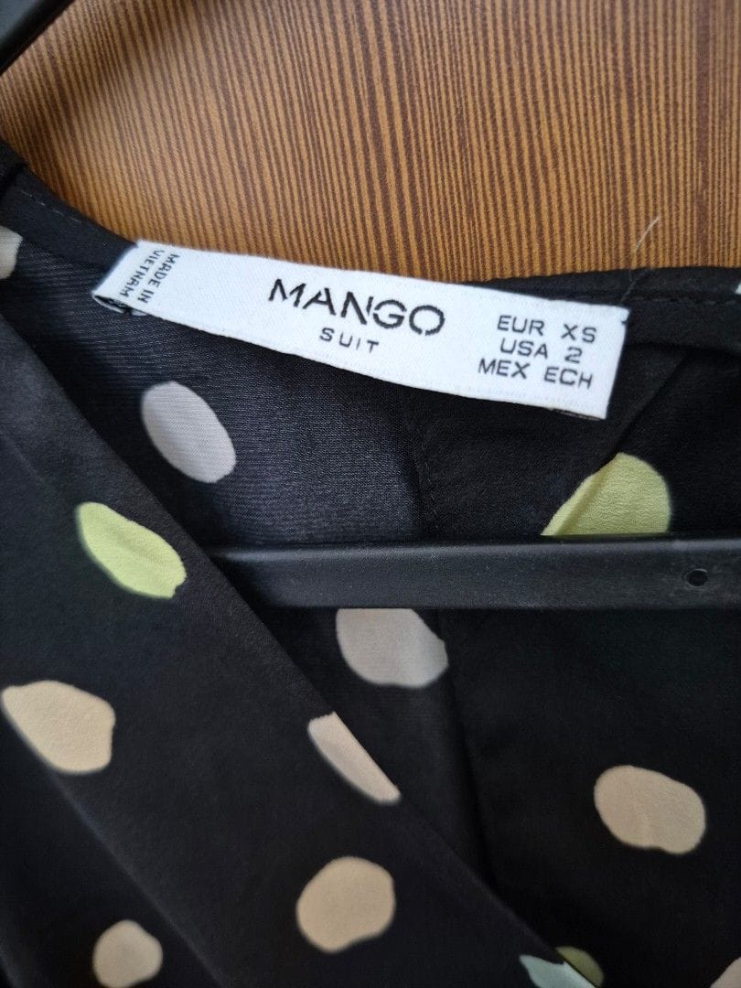 Mango Chic Mango Polka Dot Satin Dress (XS) - Photo 3