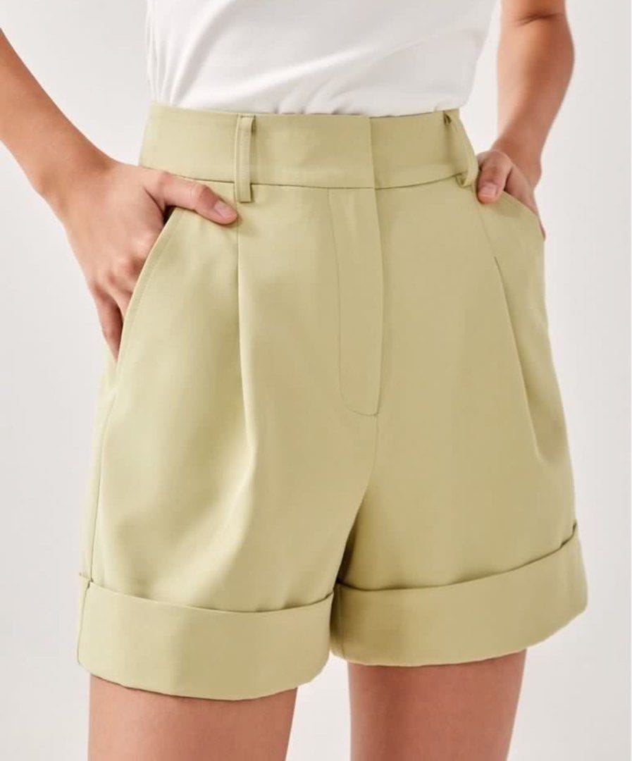 Love Bonito Hira Tailored Shorts in Apple Green in Size XS